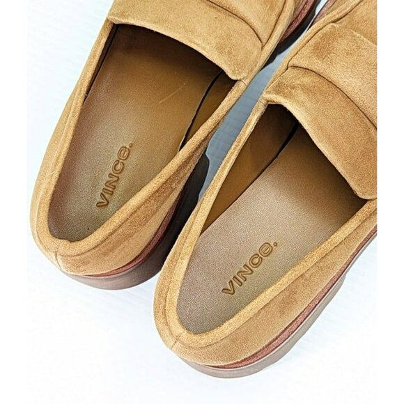 Vince Women's Robin Slip On Loafers Light Fawn Suede Leather Size 9 (MSRP $350) - Picture 7 of 11